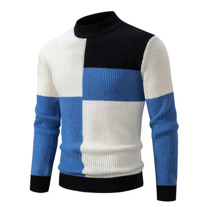 Pull Homme à Motif Graphique en Blocs | Idéal pour l’Hiver et les Occasions Décontractées