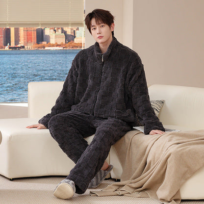 Pyjama Deux Pièces pour Homme avec Haut à Manches Longues et Pantalon | Idéal pour l’Automne et l’Hiver