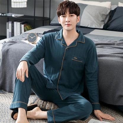 Pyjama Deux Pièces pour Homme avec Haut à Manches Longues et Pantalon | Idéal pour le Printemps et l’Automne