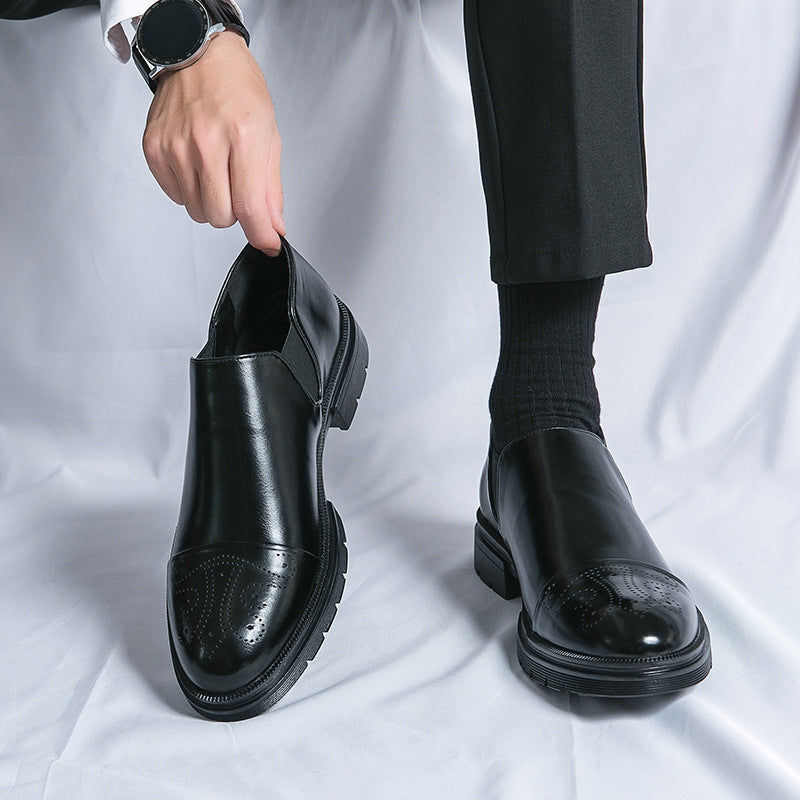 Chaussures slip-on avec détails brogue pour hommes | Idéal pour les tenues habillées et les occasions professionnelles