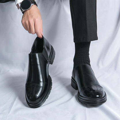 Chaussures slip-on avec détails brogue pour hommes | Idéal pour les tenues habillées et les occasions professionnelles