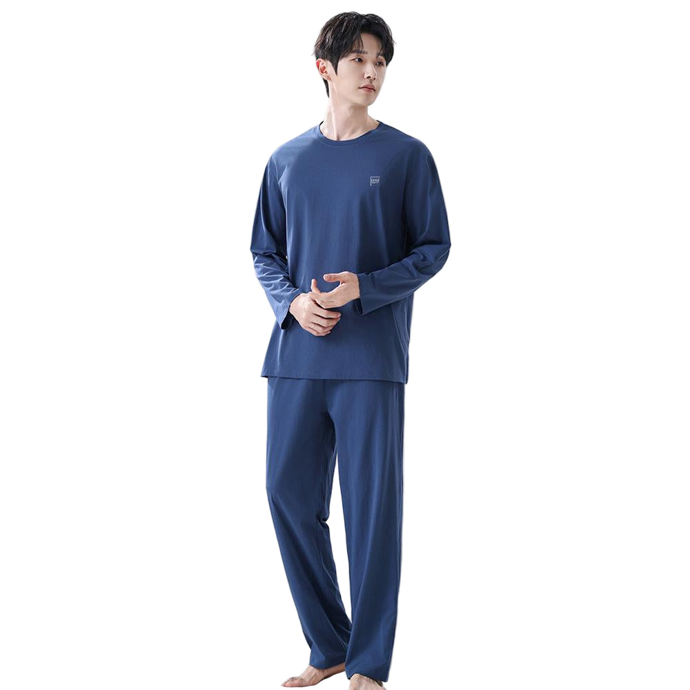 Pyjama pour Homme avec Haut à Manches Longues et Pantalon | Idéal pour un Usage Quotidien à la Maison