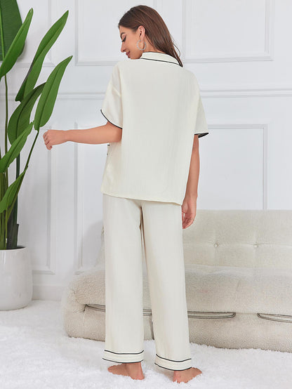 Ensemble De Détente À Manches Courtes pour Femmes | Idéal pour La Maison Et Le Repos