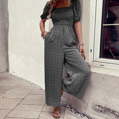 Combinaison Oversize Avec Manches Bouffantes Et Taille Élastique Pour Femme | Idéal Pour L’été