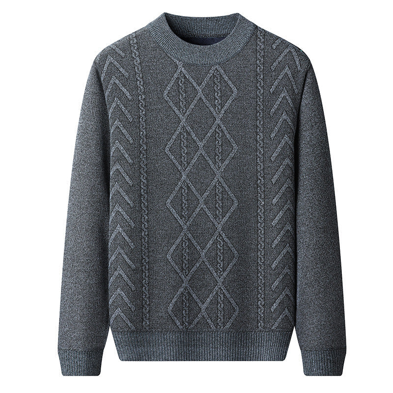 Pull À Col Rond Avec Motif Torsadé Pour Homme | Idéal Pour Les Saisons Automne-Hiver
