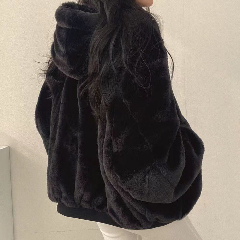 Manteau Matelassé à Capuche avec Fermeture Éclair et Design Double Face pour Femme | Idéal pour l’Hiver