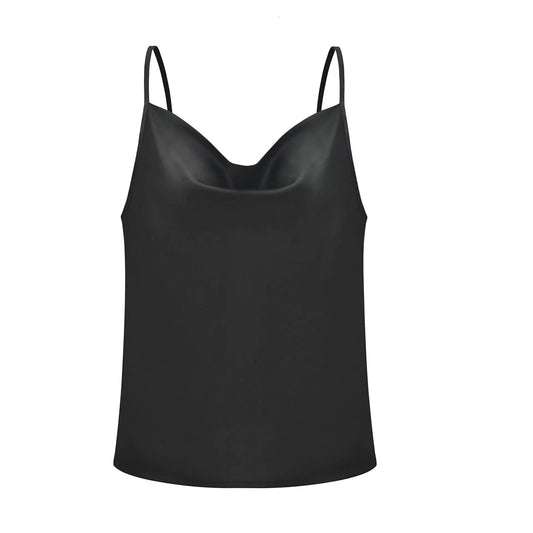 Top Satin À Bretelles Réglables Et Col En V Pour Femmes | Idéal Pour Usage Quotidien