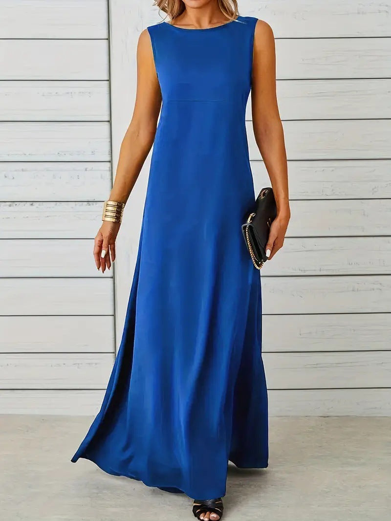 Robe Mi-longue Sans Manches Pour Femme | Idéale Pour Les Tenues Quotidiennes Et Décontractées