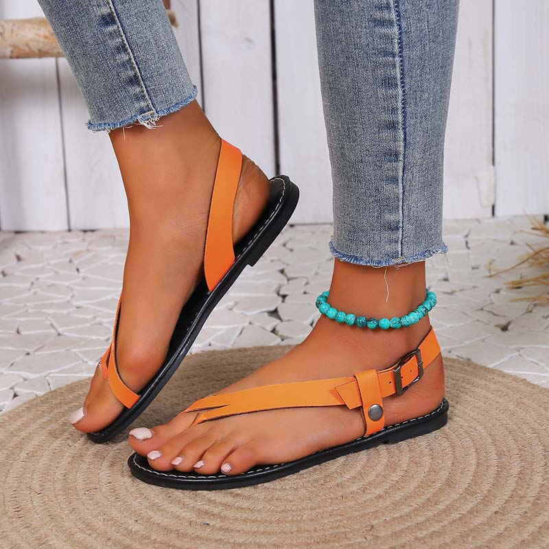 Sandales Plates Avec Brides Multiples Pour Femmes | Idéal Pour Saison Estivale