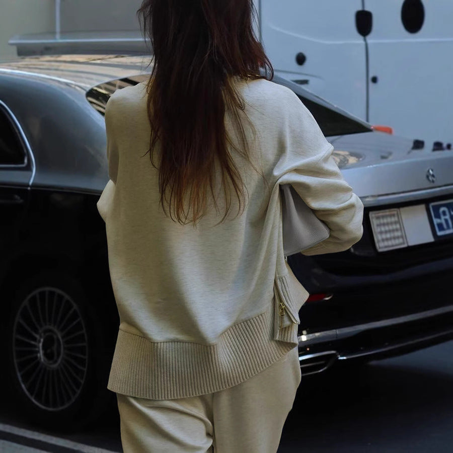 Ensemble Tricoté Avec Col Roulé Et Pantalon Large Pour Femmes | Idéal Pour Usage Quotidien Et Saison Froide