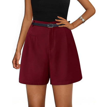 Short Taille Haute Avec Ceinture Et Poches Pour Femmes | Idéal Pour L’été