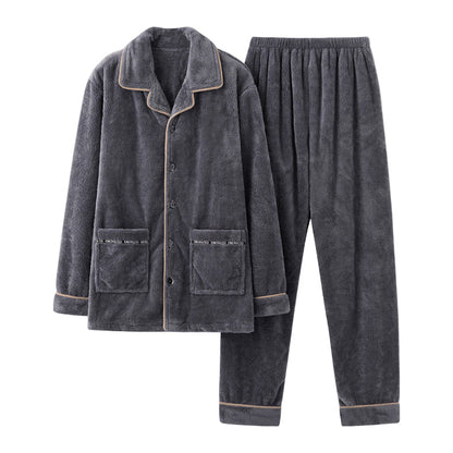 Pyjama pour Homme avec Haut à Manches Longues et Pantalon pour un Usage Intérieur | Idéal pour l’Automne et l’Hiver