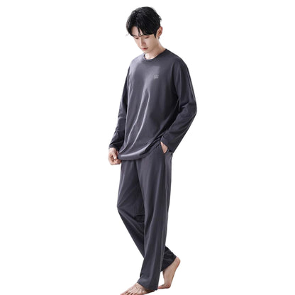 Pyjama pour Homme avec Haut à Manches Longues et Pantalon | Idéal pour un Usage Quotidien à la Maison