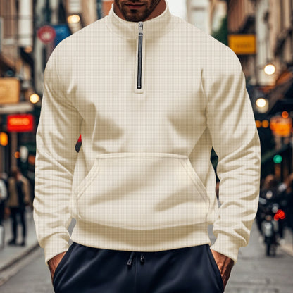 Sweat À Demi‑Zip Avec Poche Kangourou Pour Homme | Idéal Pour Une Utilisation Quotidienne