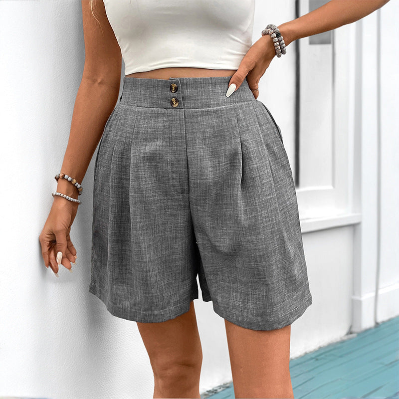 Short Avec Taille Haute Et Plis Avant Pour Femme | Idéal Pour L’Été