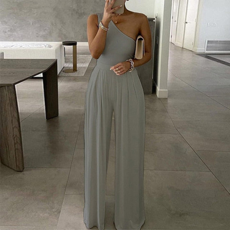 Combinaison Une Épaule Avec Coupe Large Pour Femmes | Idéale Pour Été Et Occasions