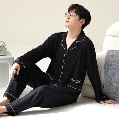 Pyjama pour Homme avec Haut à Manches Longues et Pantalon pour un Usage Quotidien | Idéal pour le Printemps et l’Automne