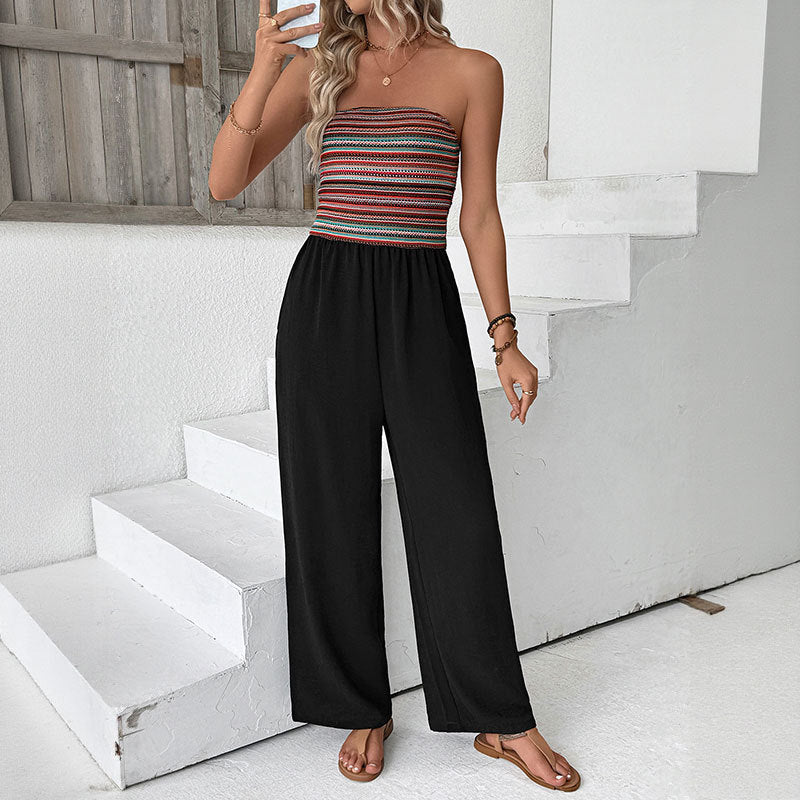 Combinaison Avec Haut Bandeau Et Coupe Large Pour Femmes | Idéal Pour Temps Chaud Ou Événements