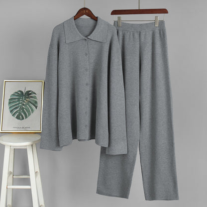 Ensemble Deux Pièces avec Chemise Boutonnée et Pantalon Ample pour Femme | Idéal pour le Quotidien
