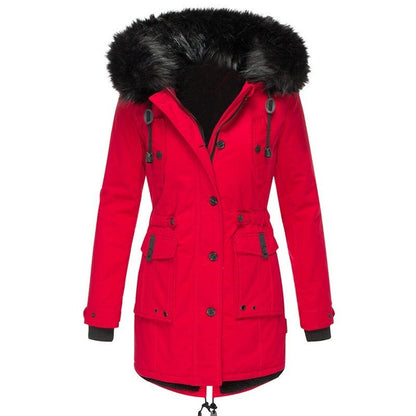 Manteau Long d’Hiver avec Fermeture à Boutons pour Femme | Idéal pour la Saison Froide