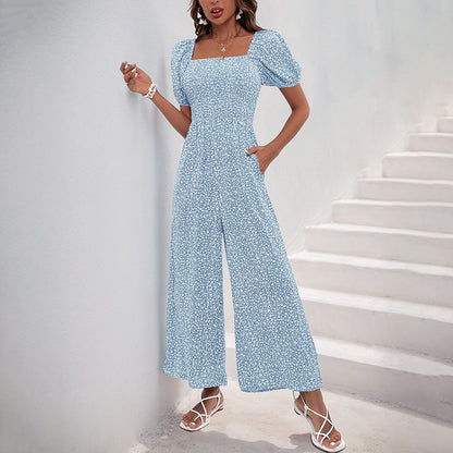 Combinaison Oversize Avec Manches Bouffantes Et Taille Élastique Pour Femme | Idéal Pour L’été