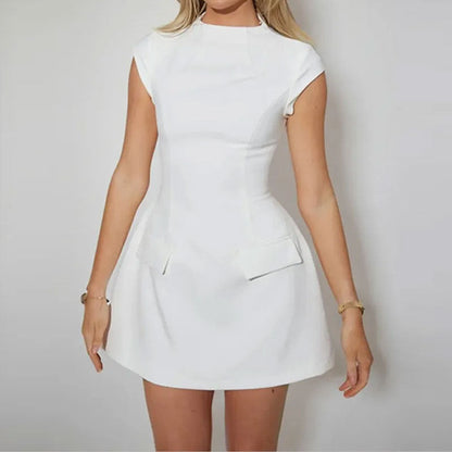 Robe Mini Avec Haut Structuré Et Poches Pour Femmes | Idéale Pour Les Occasions Et Le Quotidien