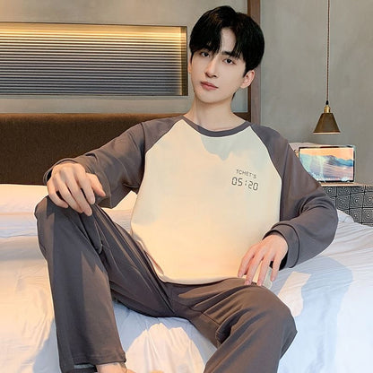 Pyjama Deux Pièces pour Garçon avec Haut à Manches Longues et Pantalon | Idéal pour le Printemps et l’Automne