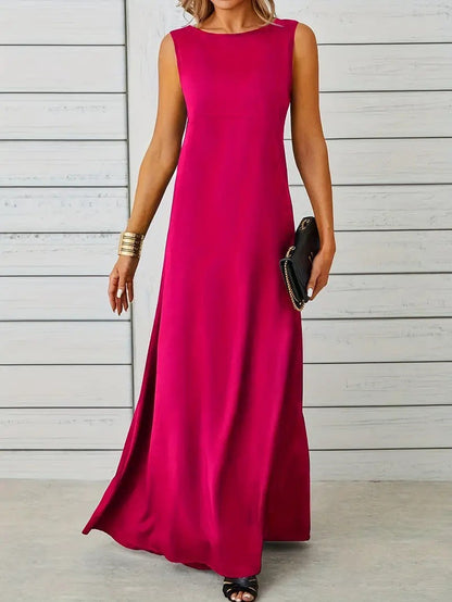 Robe Mi-longue Sans Manches Pour Femme | Idéale Pour Les Tenues Quotidiennes Et Décontractées