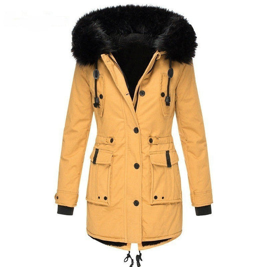 Manteau Long d’Hiver avec Fermeture à Boutons pour Femme | Idéal pour la Saison Froide