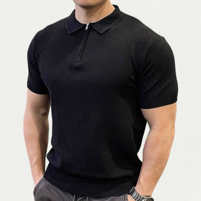 Chemise Tricotée Slim Fit avec Col Zippé pour Homme | Idéale pour un Usage Quotidien et Décontracté