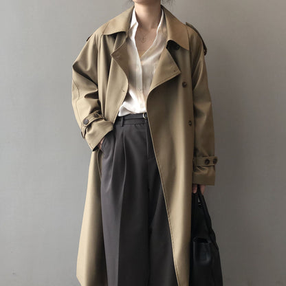 Trench-Coat À Double Boutonnage Avec Coupe Structurée Pour Femme | Idéal Pour La Mi-Saison Et Les Déplacements Quotidiens