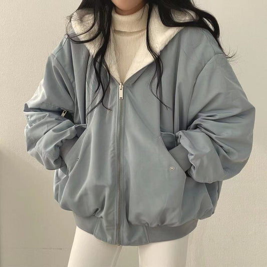 Manteau Matelassé à Capuche avec Fermeture Éclair et Design Double Face pour Femme | Idéal pour l’Hiver