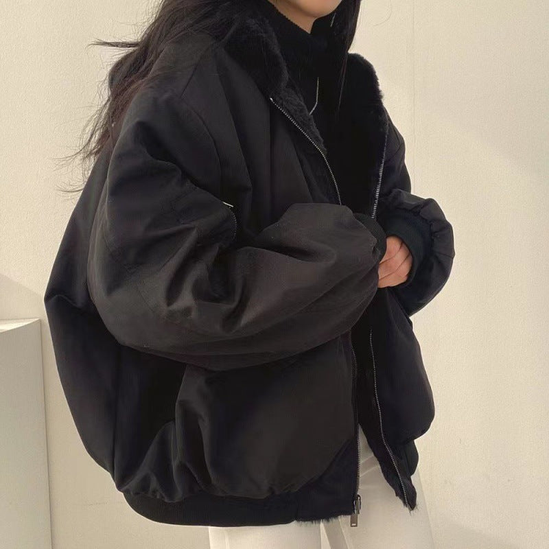 Manteau Matelassé à Capuche avec Fermeture Éclair et Design Double Face pour Femme | Idéal pour l’Hiver