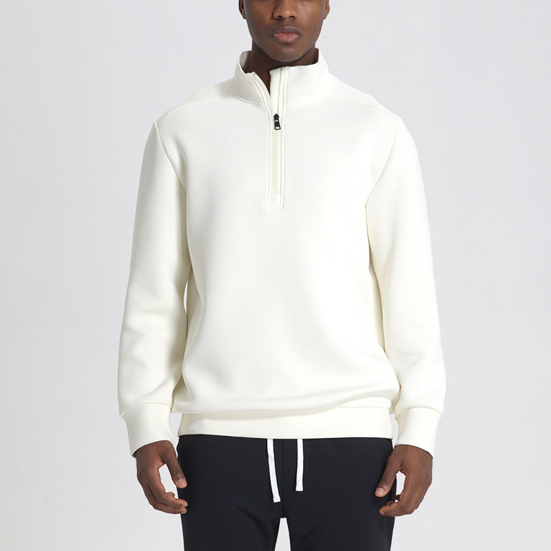 Sweatshirt à Demi-Zip avec Col Montant pour Hommes | Idéal pour le Sport en Saison Froide