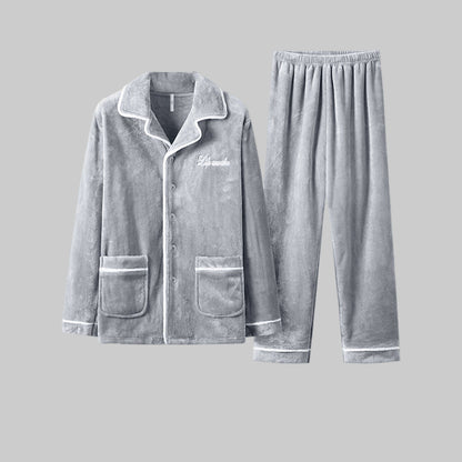 Pyjama pour Homme avec Haut à Manches Longues et Pantalon pour un Usage Intérieur | Idéal pour l’Automne et l’Hiver