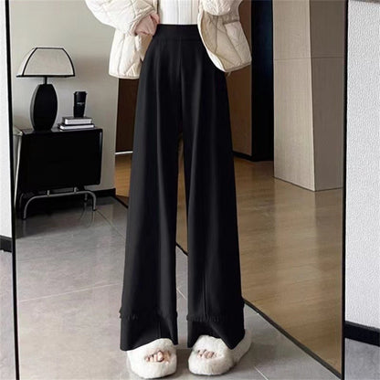 Pantalon Large avec Franges et Taille Standard pour Femme | Idéal pour Quotidien et Occasions
