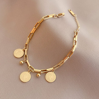 Bracelet à breloques pièces pour femmes
