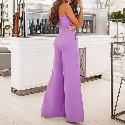 Combinaison Bustier Avec Jambes Évasées Pour Femme | Idéal Pour Événements En Soirée