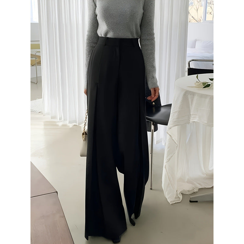 Pantalon Large avec Plis et Coupe Ample pour Femme | Idéal pour Quotidien et Occasions