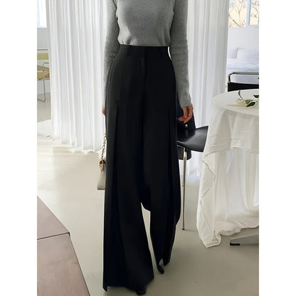 Pantalon Large avec Plis et Coupe Ample pour Femme | Idéal pour Quotidien et Occasions