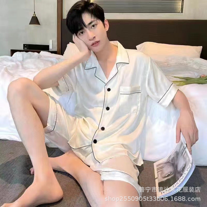 Pyjama d’Été pour Homme avec Haut à Manches Courtes et Pantalon | Idéal pour l’Été