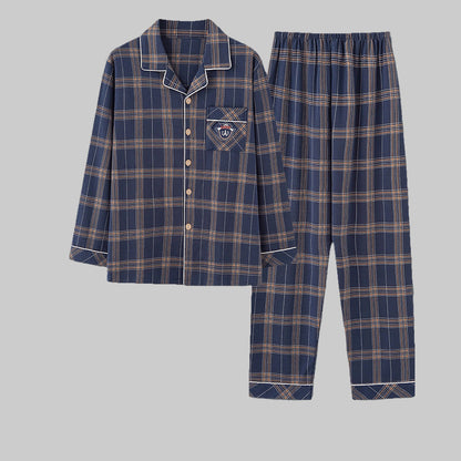 Pyjama pour Homme avec Haut à Manches Longues et Pantalon pour un Usage Domestique | Idéal pour le Printemps, l’Automne et l’Hiver Léger