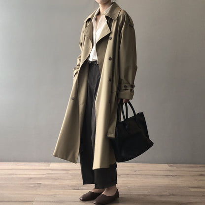 Trench-Coat À Double Boutonnage Avec Coupe Structurée Pour Femme | Idéal Pour La Mi-Saison Et Les Déplacements Quotidiens