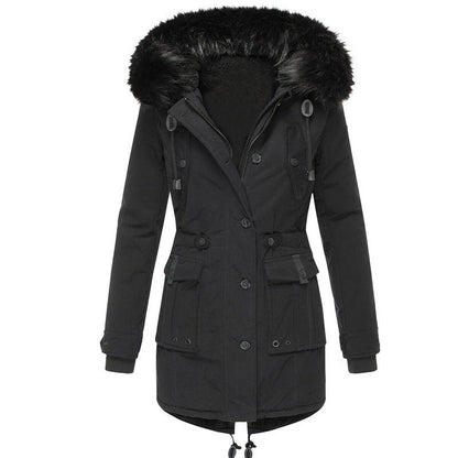 Manteau Long d’Hiver avec Fermeture à Boutons pour Femme | Idéal pour la Saison Froide