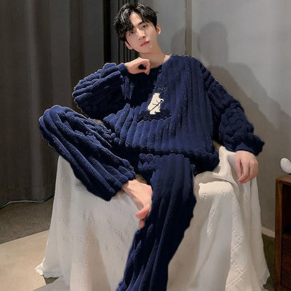 Pyjama pour Homme avec Haut à Manches Longues et Pantalon pour l’Intérieur | Idéal pour l’Hiver