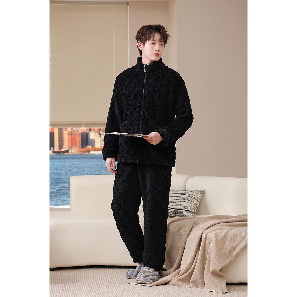 Pyjama Deux Pièces pour Homme avec Haut à Manches Longues et Pantalon | Idéal pour l’Automne et l’Hiver