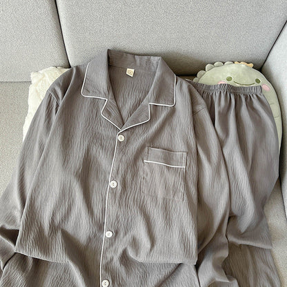 Pyjama Deux Pièces pour Homme avec Haut à Manches Longues et Pantalon | Idéal pour le Printemps, l’Automne et l’Hiver