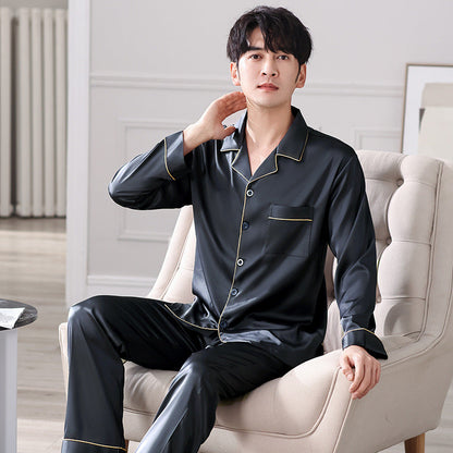 Ensemble de Détente pour Homme avec Manches Longues pour le Confort à la Maison | Idéal pour le Printemps et l'Été