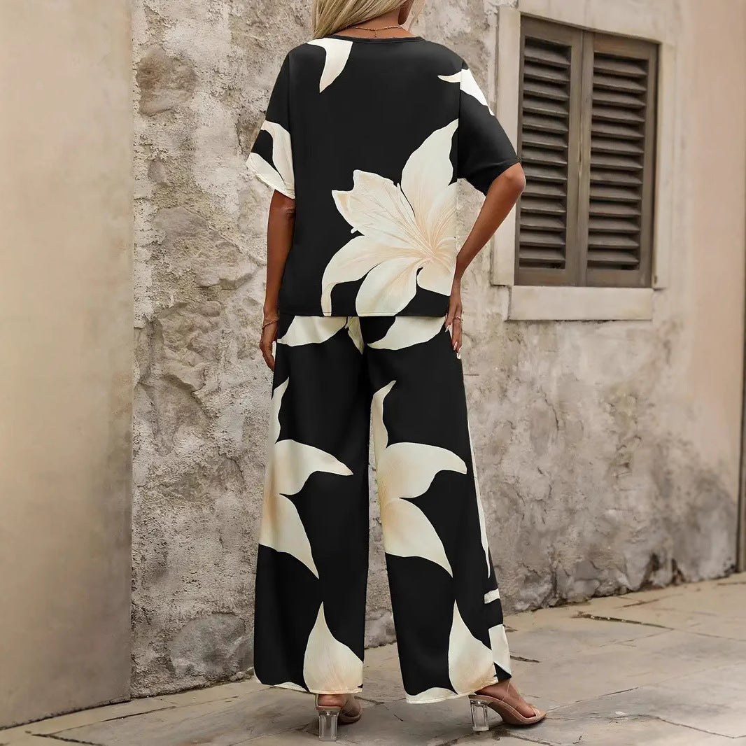 Combinaison Avec Imprimé Floral Et Taille Élastique Pour Femme | Idéal Pour Journées Chaudes