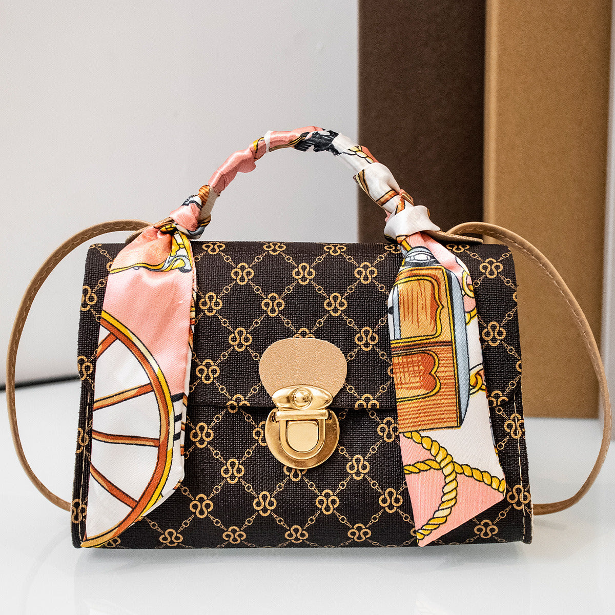 Sac Crossbody Carré avec Motif Floral pour Femme | Idéal pour Usage Quotidien
